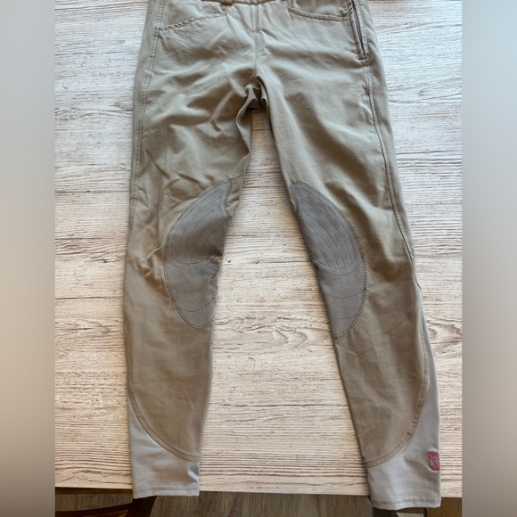 Symphony by Tredstep Rosa Side Zip Beige Khaki Breeches Riding Pants Size 26 R - Picture 2 of 15